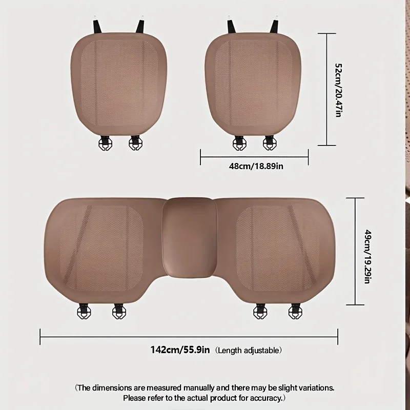 Car seat covers, detachable and breathable shaped covers for front and rear seats, suitable for all seasons, car interior accessories