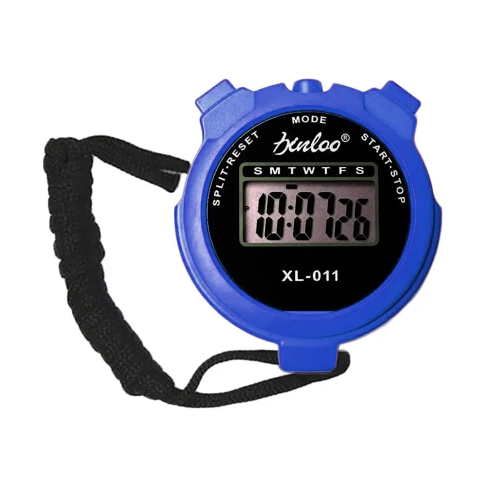 New Portable Handheld Sports Stop Watch Digital Display Fitness Timer Counter For Sports Stopwatch Chronograph 4 Colors V2L5