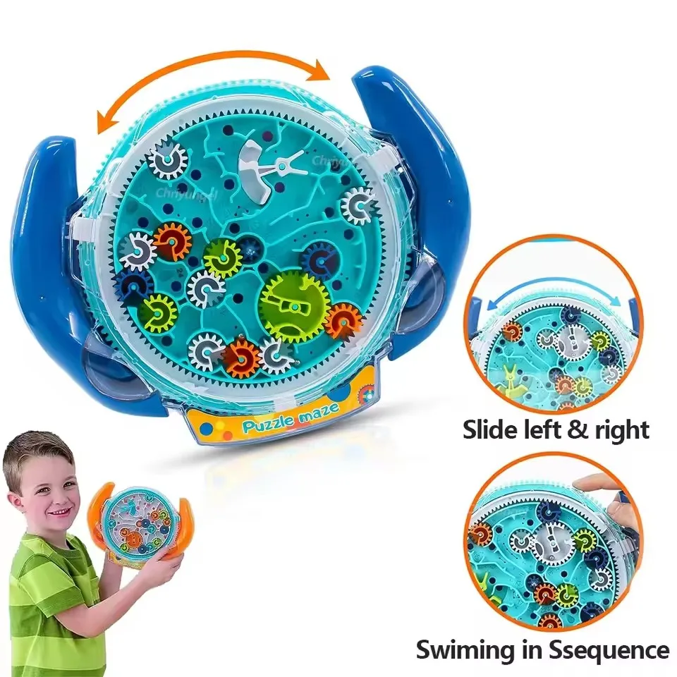 3D Creative Puzzle Maze Magic Transparent Puzzle Speed Cube Rolling Ball Magic UFO Maze Toys For Childr