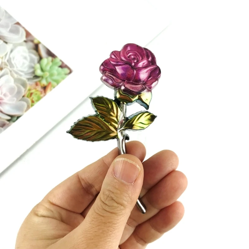 DIY Rose Flower Keychain Silicone Mold Keychain Decorative Pendant Epoxy Resin Casting Mould Jewelry Backpack Hanging Ornament