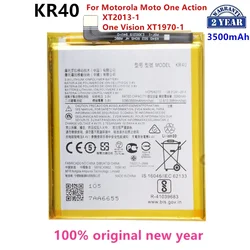 100% Original  KR40 3500mAh Battery For Motorola Moto One Action XT2013-1 / One Vision XT1970-1  Phone Batteries