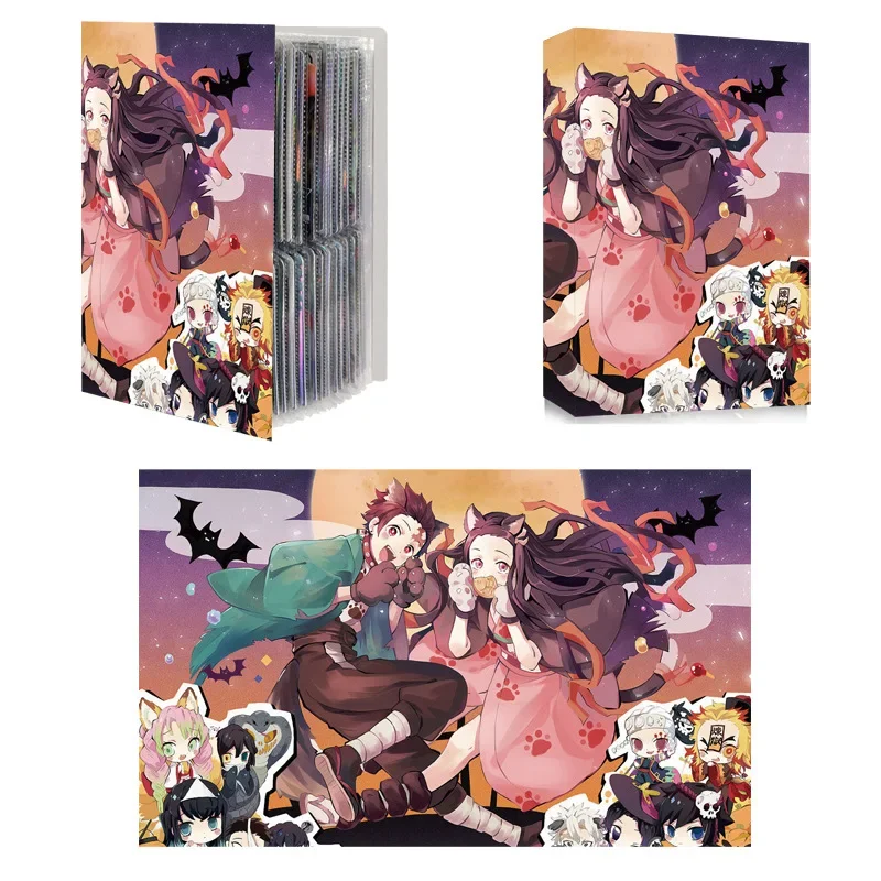 Album Demon Slayer: Kimetsu No Yaiba Cards Book Kamado Tanjirou Nezuko Agatsuma Zenitsu Binder Game Card Protector Book