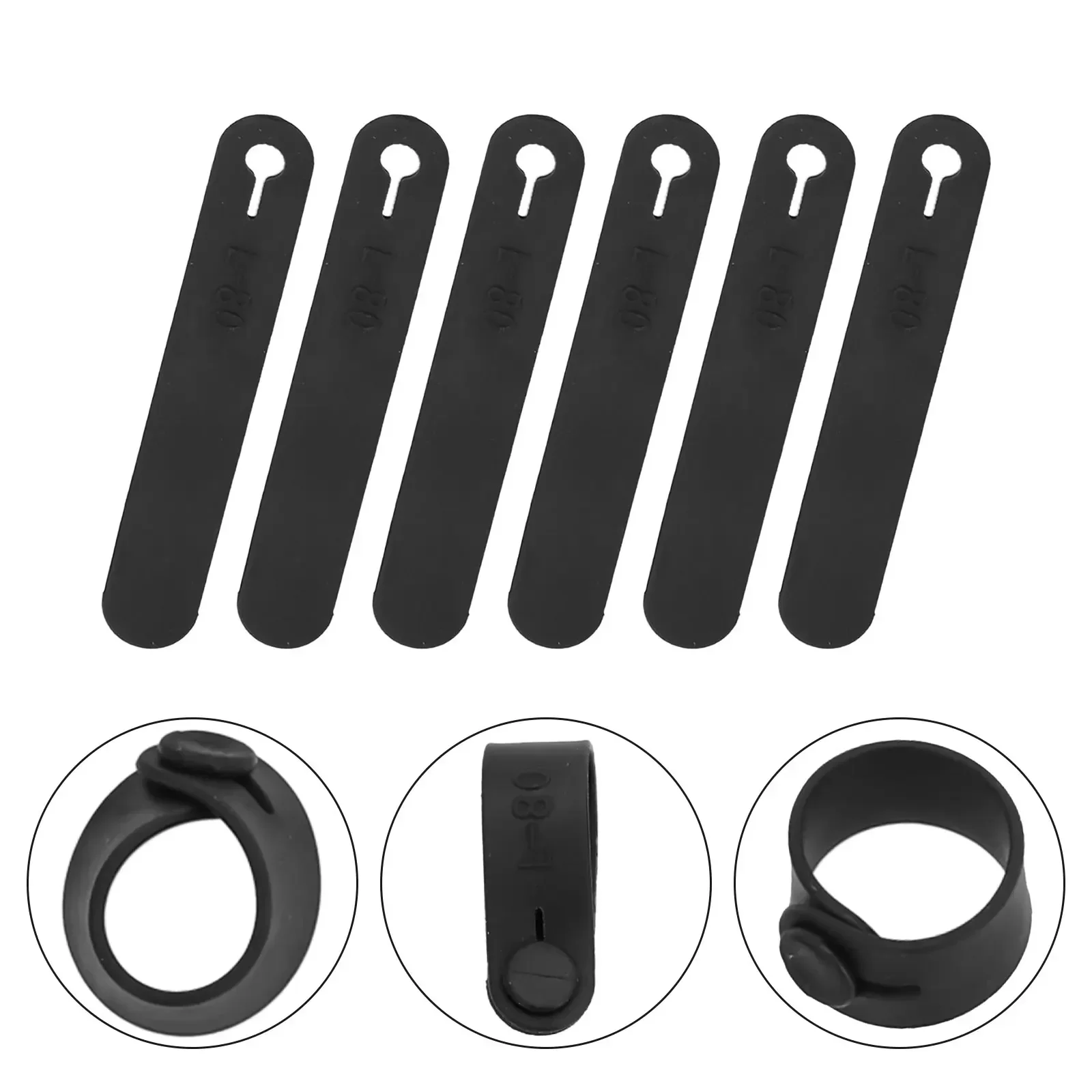 6Pcs/Set Motorcycle Rubber Band Frame Cable Ties Wiring Harness Frame Wire Binding Clips Modification Tools