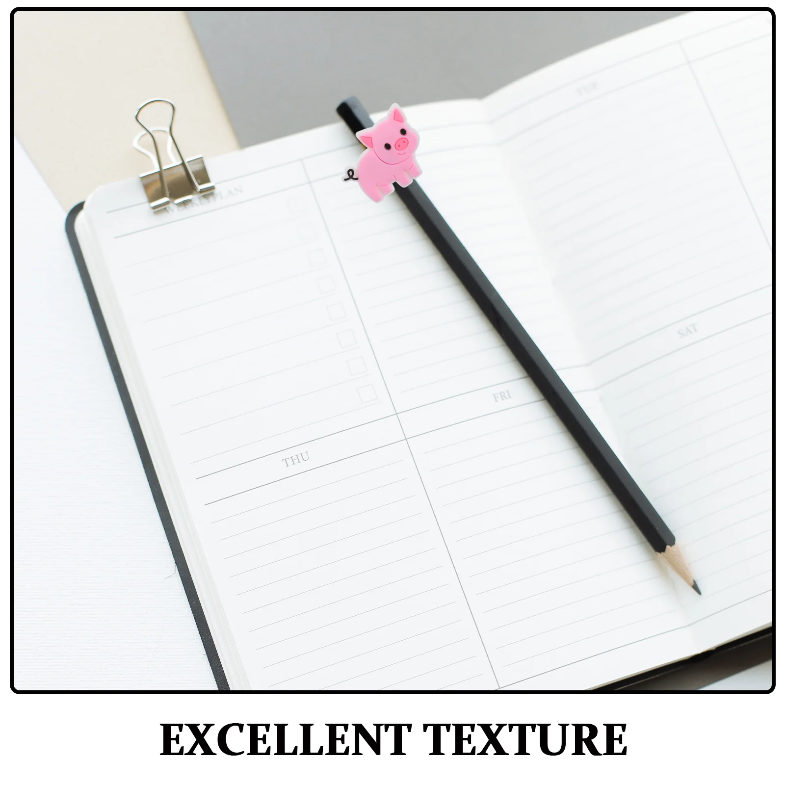 20Pcs Soft PVC Pig Toppers - Cute Pig Shaped Pencil Clips for Classroom Prizes - Easy Attach Pencil Decorations for Student