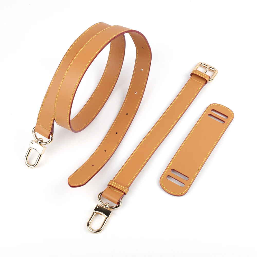 High Quality Genuine Leather Bag Strap Length 105CM-125CM Luxury Adjustable Shoulder Strap Black/Beige Women Bag Accessorie