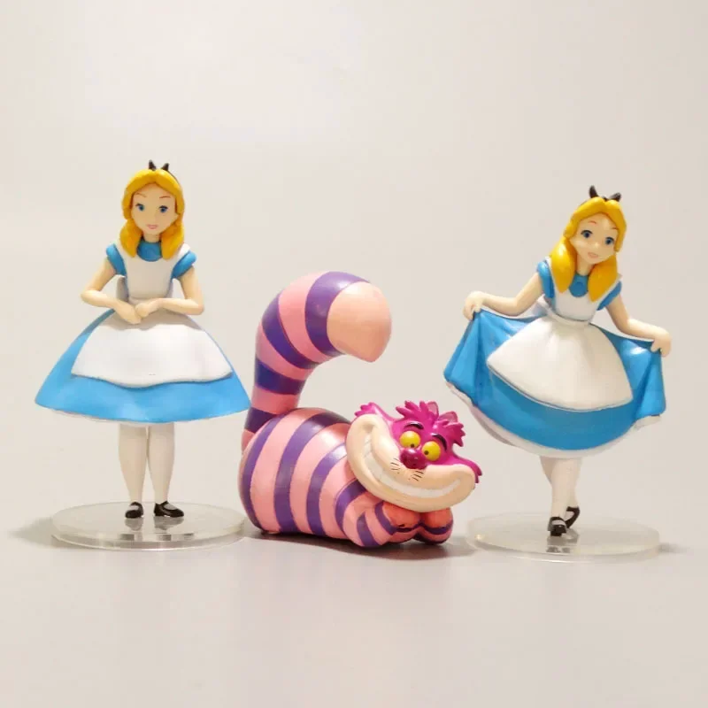 Conjunto de 6 figuras de ação, elsa, olaf, anna, bonecas, branca de neve, sete ou sete anões, gato cheshire