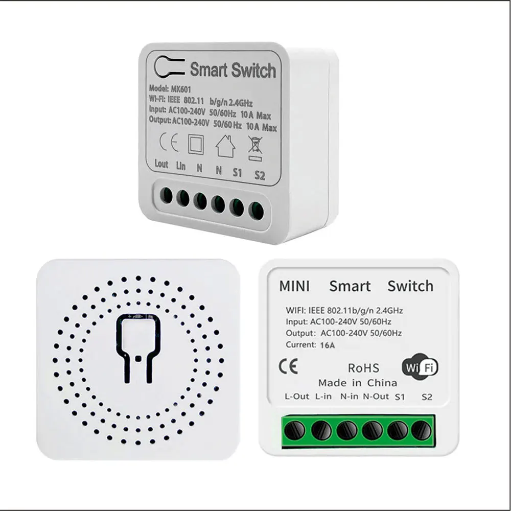 16A Tuya Wifi Smart Switch Supporte 2-way Control Timer Wireless Switch Smart Home Automation Works With Smart Life Alexa Google