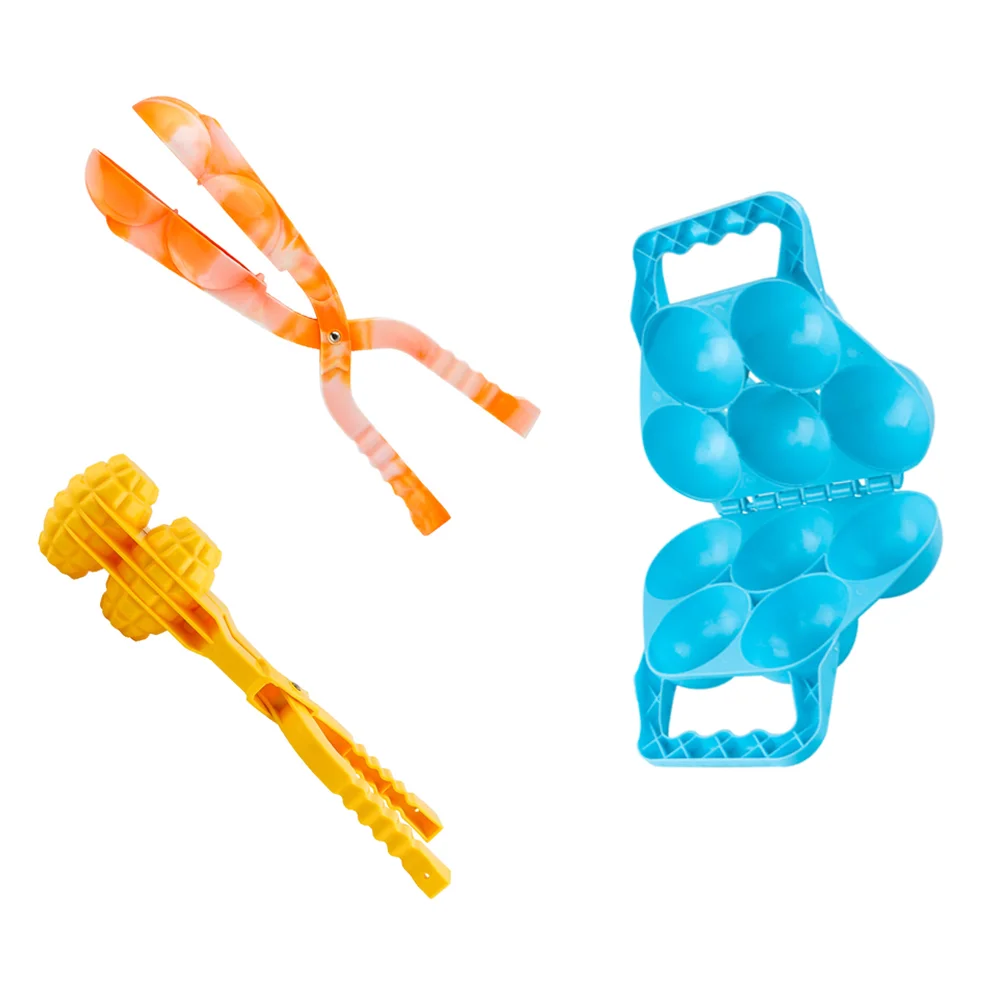 

3 Pcs Toy Snowball Clip for Kids Play with Maker Making Tool Playing Parent-child