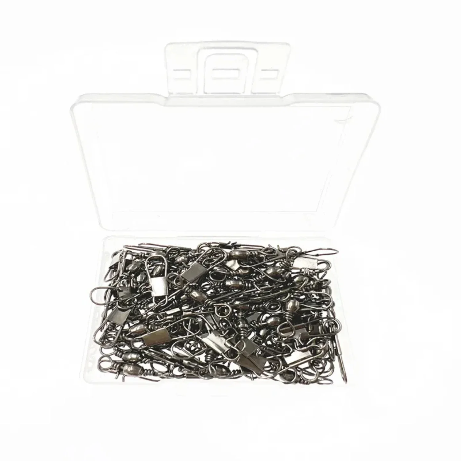 60pcs/box Fishing Swivels Interlock SnapTackles Winter Metal Lure Fish Carp Connector Copper Carabiners Gear Accessories Tools