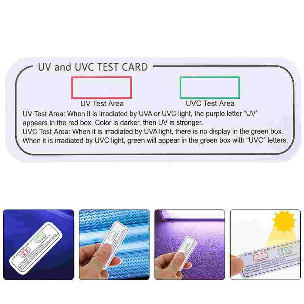 5pcs UVC-UVA Test Cards Small UVC Light Identifiers UVC-UVA Indicator Paper Testing Strip Portable UV Light Testing Tool Supply