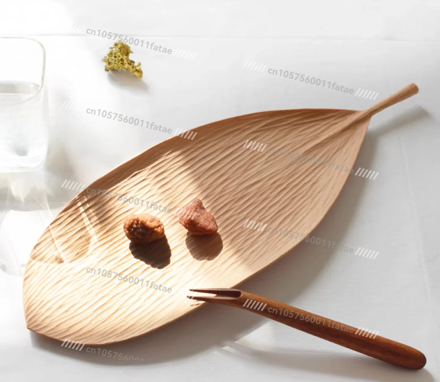 Wooden Plate, Handmade Wooden Plate Dim Sum Snack Leaf Chinese Creative Plate