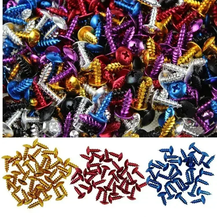 30 pc/lot M5x16 aluminum motorcycle screw colorful color motorbike motor bicycle Motorcycle self-tapping screws M5*16 screw