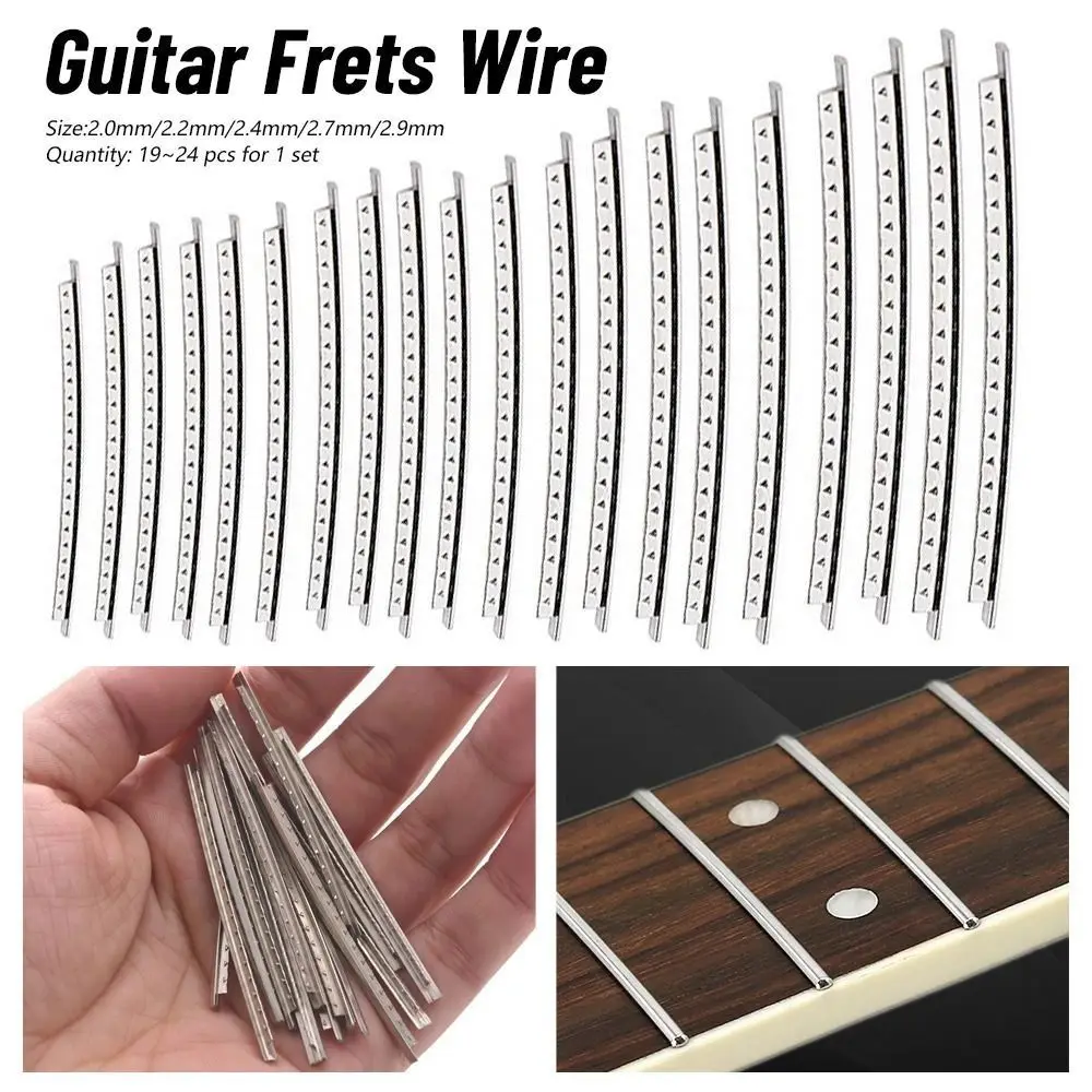 New 2.2mm Guitar Fret Wire Stainless Steel 2.7mm Fingerboard Frets 24Pcs/ Set Scale line Ukulele