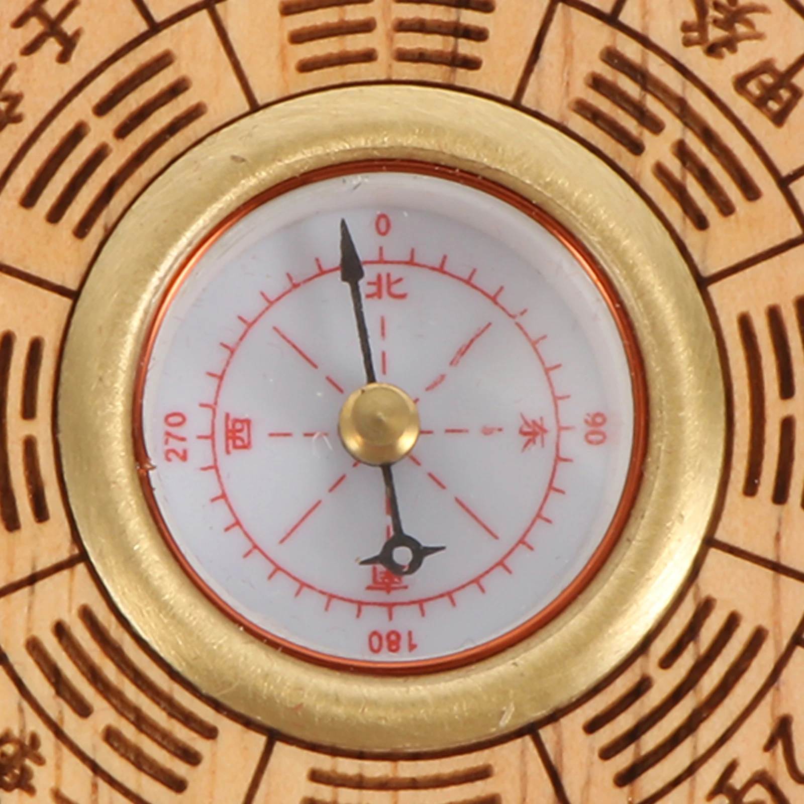 

1PC Feng Shui Compass Chinese 360 Degree Round Design Camping Gift for Kids Family Outdoor Wood Compass Geomancy