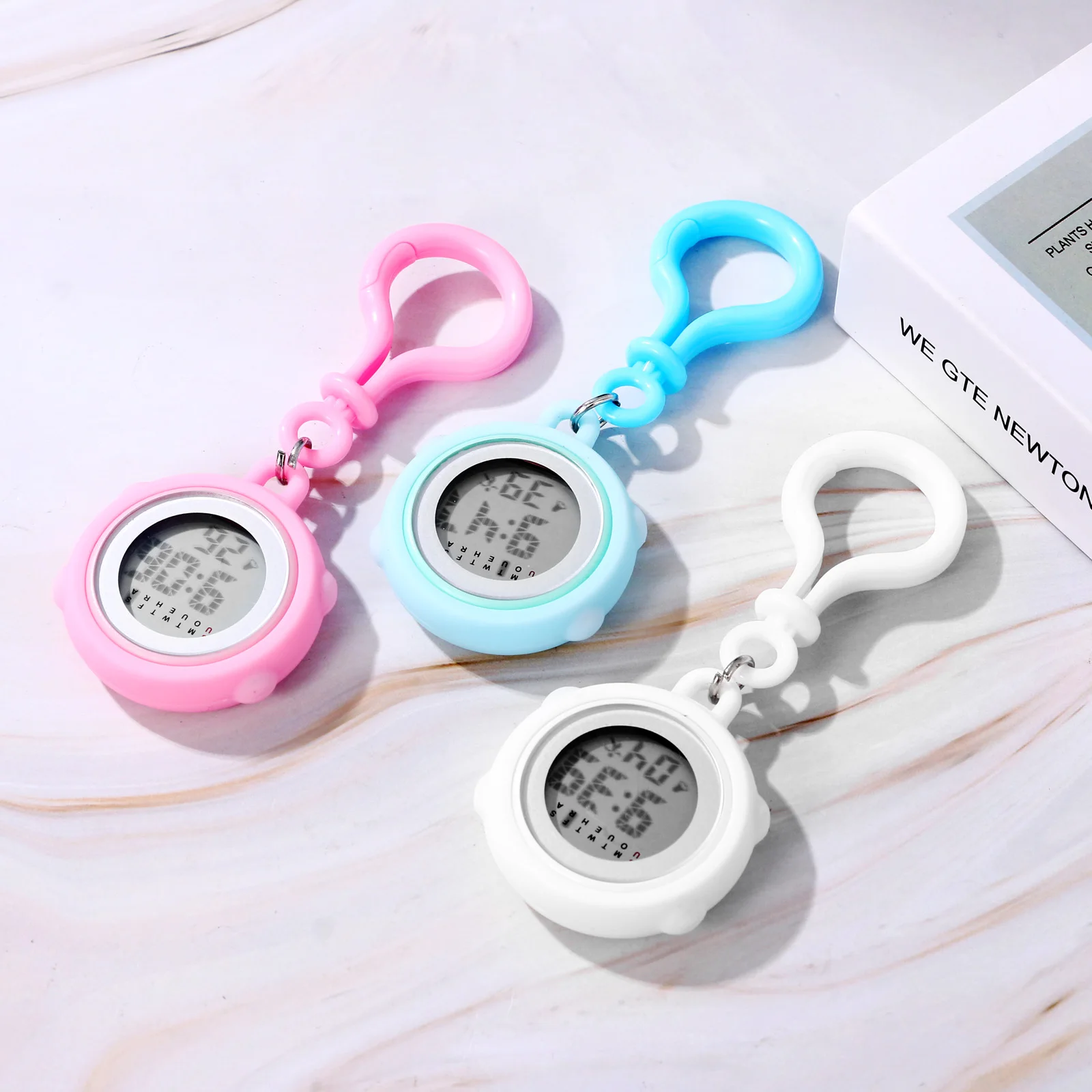 Силиконовые многофункциональные электронные часы, HD цифровой дисплей, будильник, хронограф, секундомер, рюкзак с пряжкой, стол для медсестер