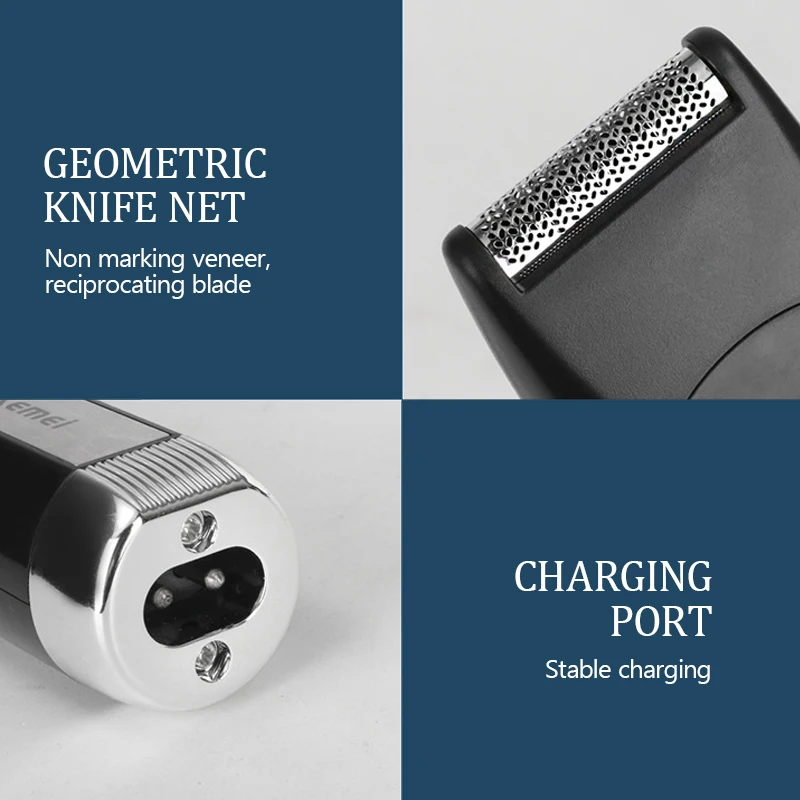 Kemei-6630 триммер для волос в носу для чистки ушей в носу, перезаряжаемый триммер для носа, триммер для бороды для мужчин, бритва, набор для ухода за бровями