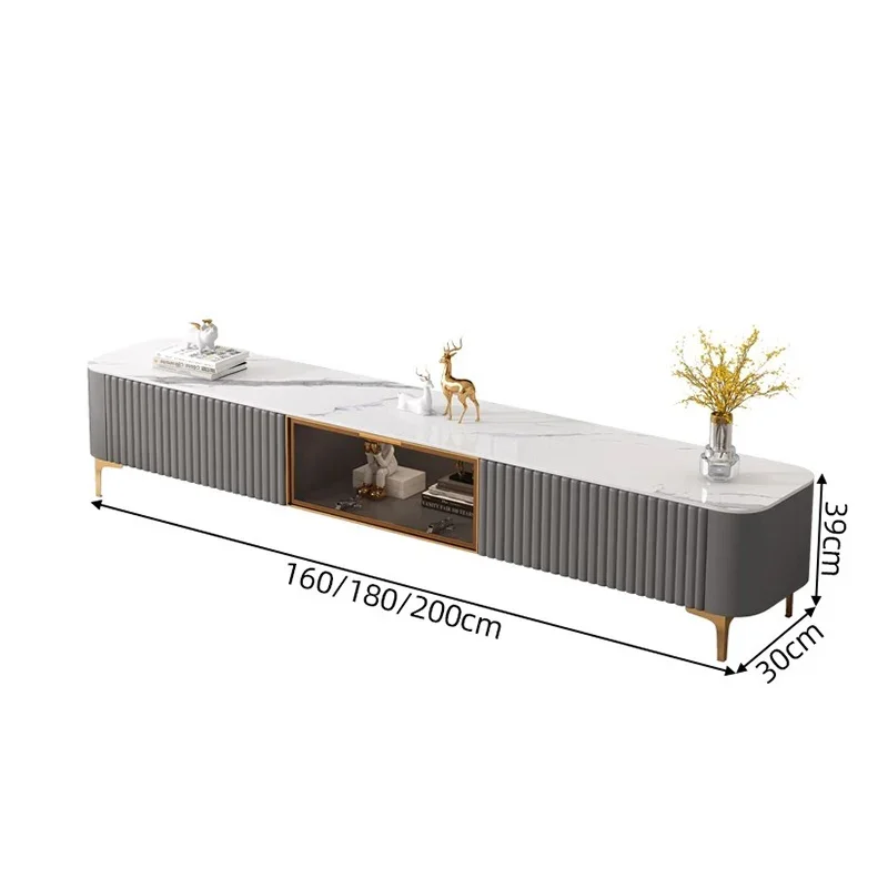 Solid wood TV cabinet living room household small apartment storage simple modern floor cabinet
