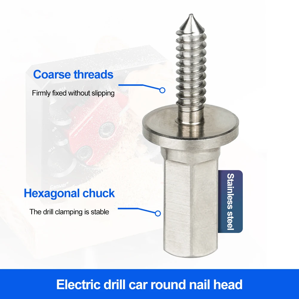 Round Nail Head Auxiliary Tool Stainless Steel Solid Wood Tenon Tools Adjustable Woodworking Tool