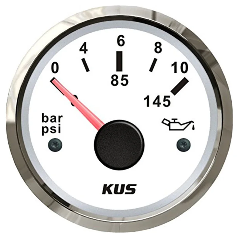 

Kus Auto Pointer Oil Pressure Gauges 52mm Truck Devices 0-10bar 0-145psi Motorcycle Oil Pressure Meters 10-184ohm Instrument