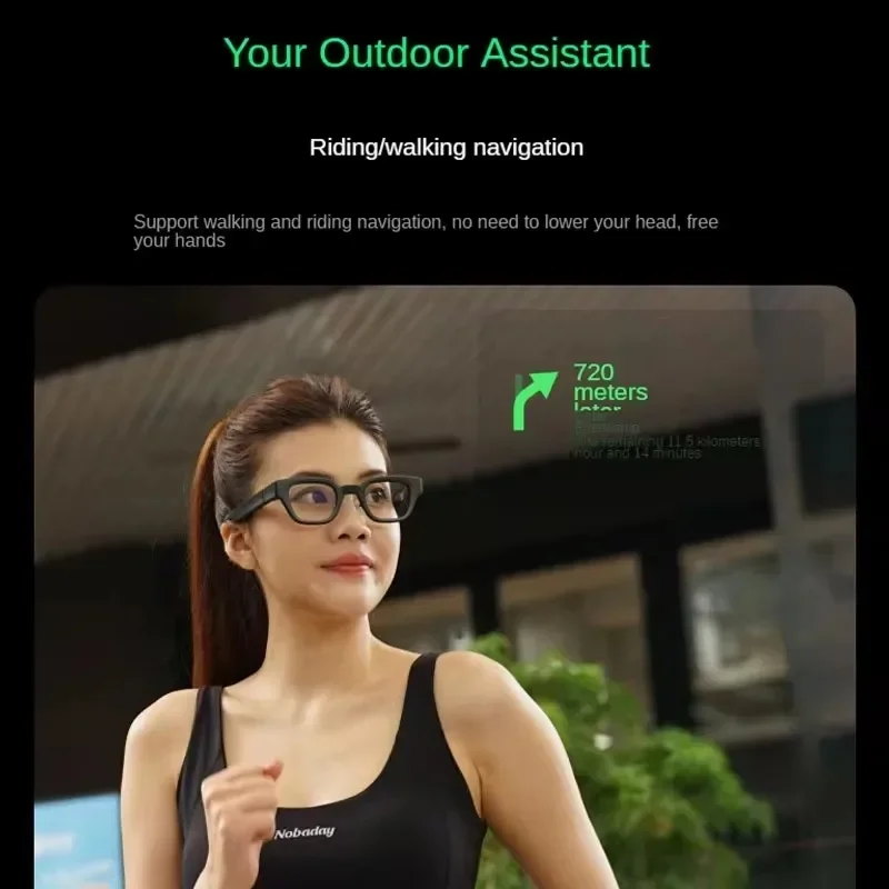 INMO Go2 Smart Glasses Lightweight Wireless Android Augmented Reality With 3D Style Thin AR Map