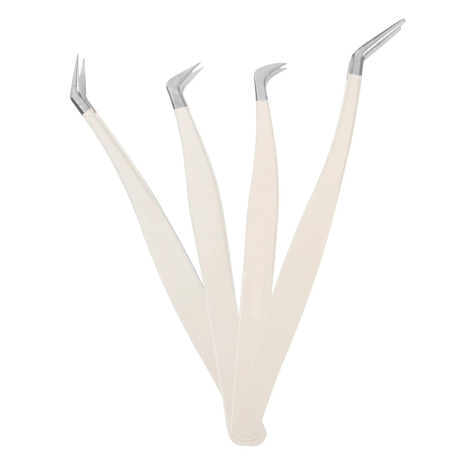 1Set Pinzette per ciglia finte Set Applicatore compatto per ciglia in acciaio inossidabile Pinzette con punta in fibra precisa per trucco per estensioni delle ciglia