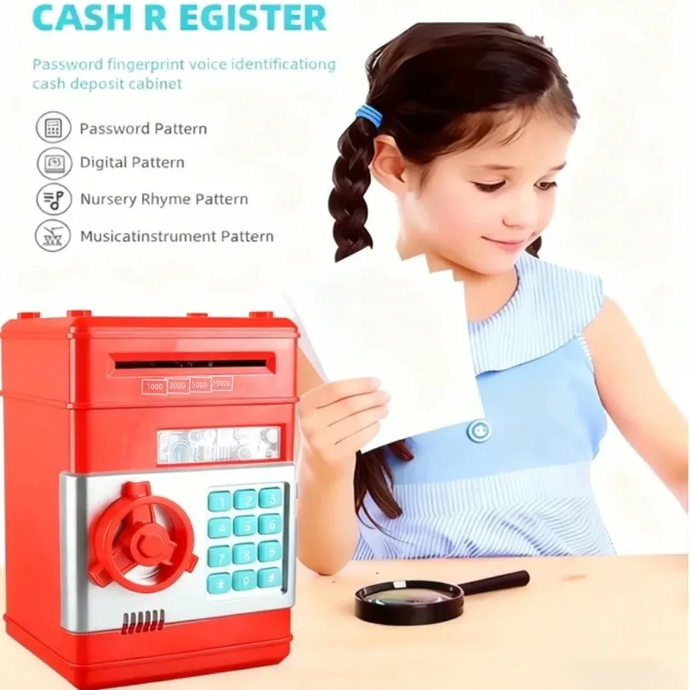 Electronic Lock Kids Electronic Money Safe Box LED Display Password Protection Children Saving Pot Money Storage