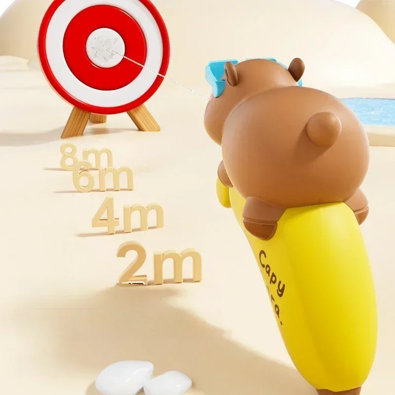 1-20PCS 미니 여름 야외 해변 프레스 물 장난감 만화 Capybara 어린이를위한 귀여운 휴대용 버블 미니 물총