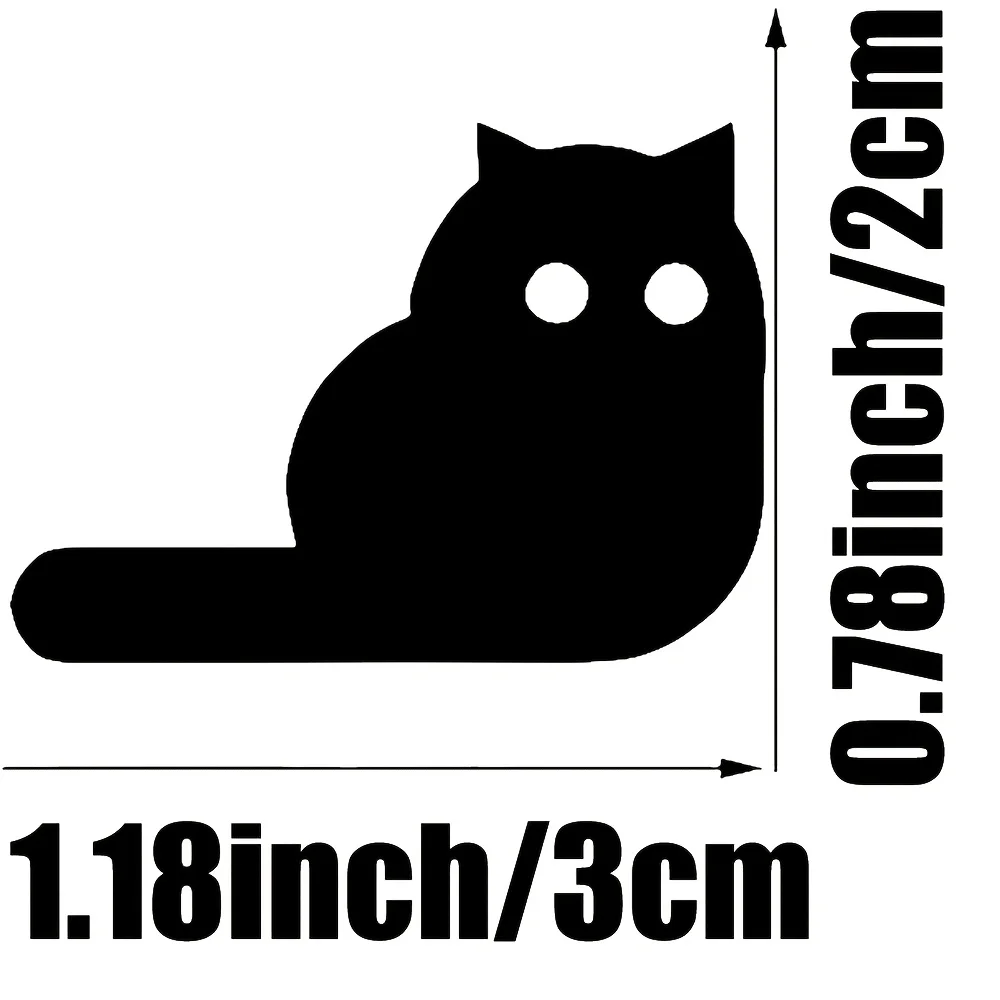 4PCS/SET Minimalist Cat Waterproof Vinyl Stickers – White/Black/Pink Cute Kitten Decals for Car, Laptop & Helmet