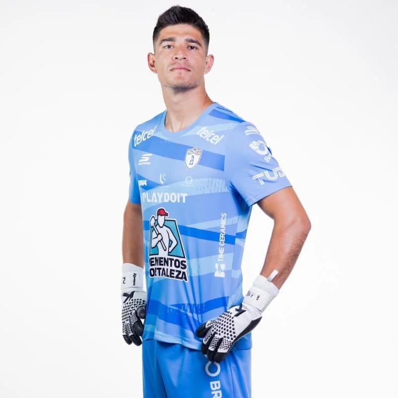 Herren Pachuca Fußballtrikot Klassisch Blau Weiß Kurzarm Atmungsaktiv Schnelltrocknend Fußballshirt Training Fan Familie Partnerlook – Detail 4