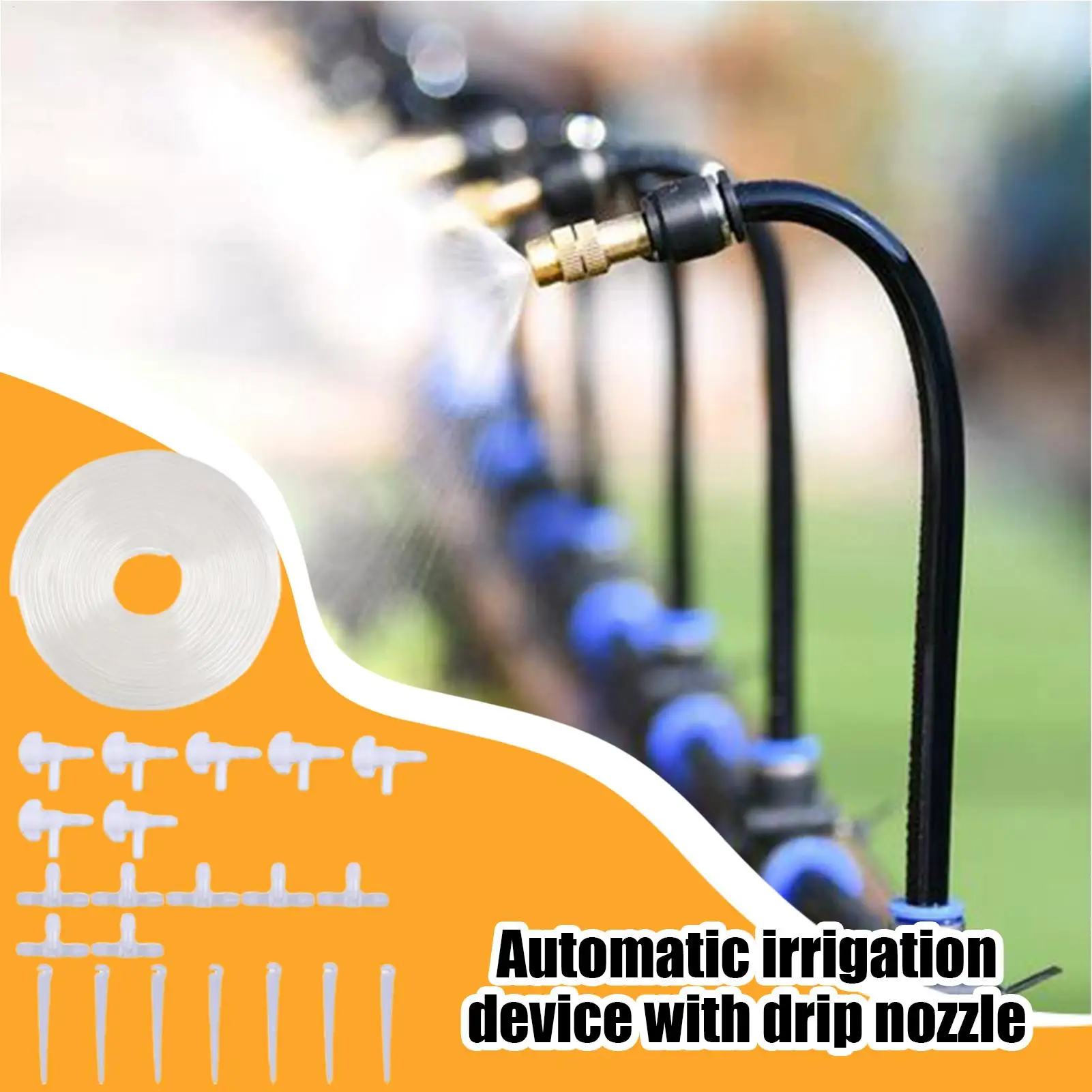 

Капельные излучатели, 7 шт., автоматические капельницы для полива, капельные излучатели для полива двора с трубкой 23 фута для поднятой кровати, теплицы в горшках