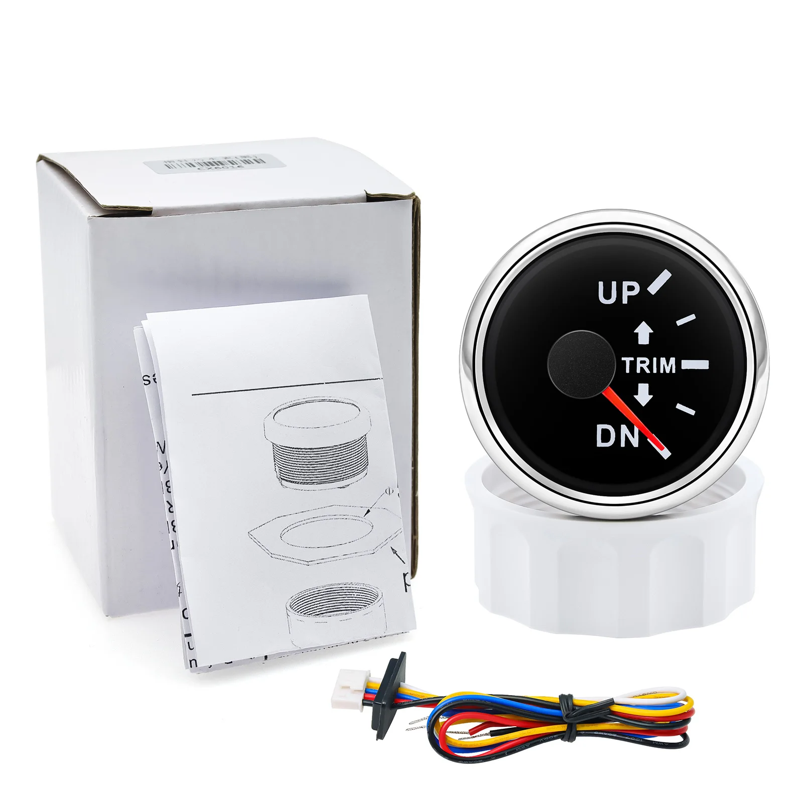 7 Color Backlight Trim Gauge 52mm Trim Indicator Meter For Inboard Outboard Engine Tilt Trim Gauge For Marine Boat Customized