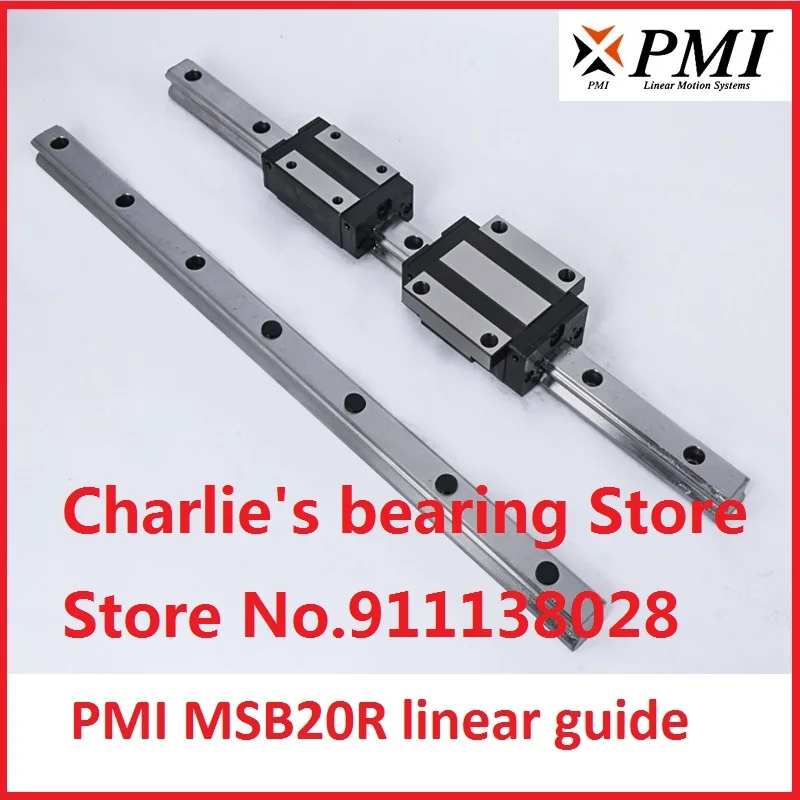 Imagem -04 - Trilho de Guia Linear Original Somente Pmi Msb20r250 mm 500 mm 600 mm Comprimento 100 Brandnew Original