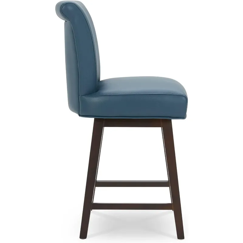 Modern 26" Counter Height Swivel Barstool, Upholstered Bar Stool,Performance Fabric Swivel Stool