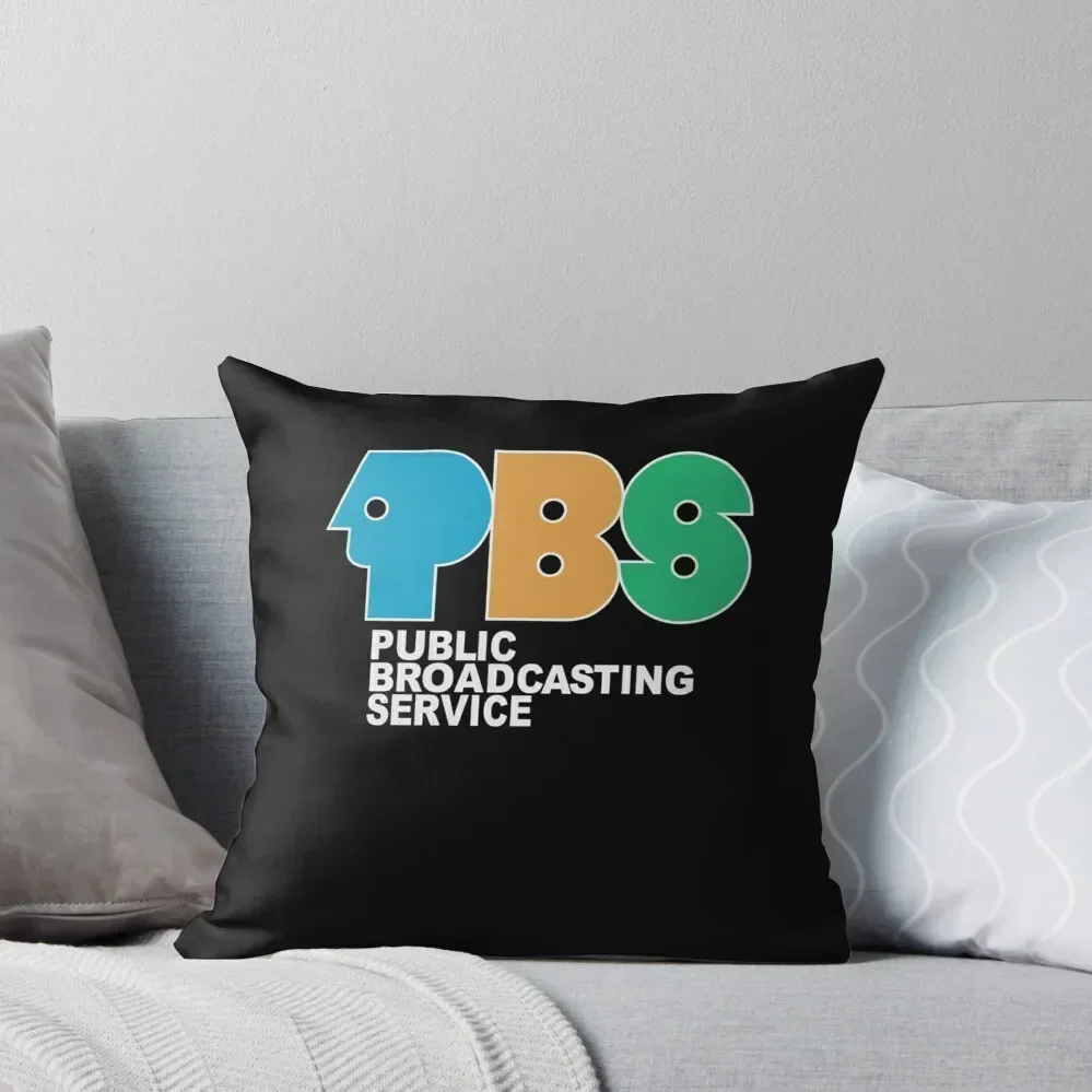 PBS شعار كلاسيكي تي شيرت رمي وسادة غطاء الوسادة مجموعة وسادة تغطي غرفة ديكور عناصر تزيين كيس وسادة فاخر