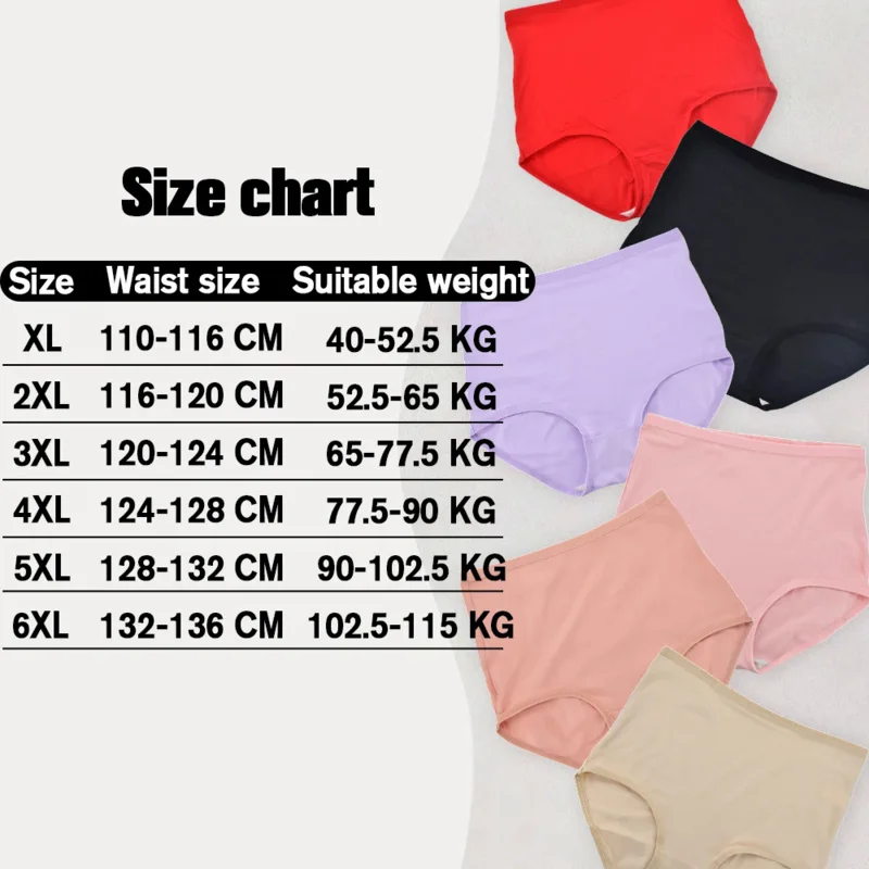 Women Cotton High Waist Panties Soft Breathable Briefs Oversize Underwear Plus Size Lingerie Seamless Ladies Pantyhose Underpant