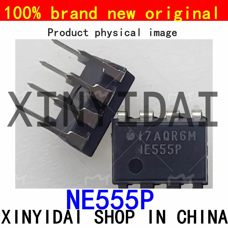 10 قطعة NE555P TI DIP-8 خيط الطباعة الأصلي الجديد
