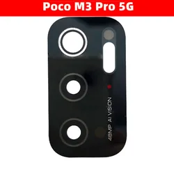 For Xiaomi Poco M3 Pro 5G M3Pro 5G Camera Glass Lens Back Rear Camera Glass Lens  with Glue Replacement Repair Parts