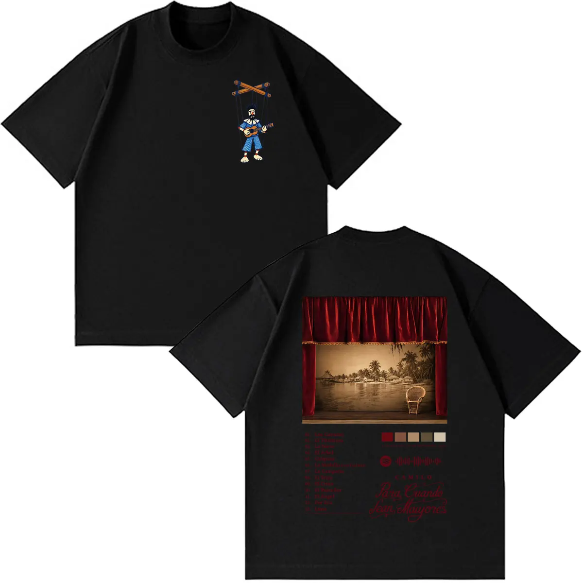 Singer Camilo Para Cuando Sean Mayores Tour 2026 Print T-shirts Men's Women Fashion T Shirt Cotton Loose Casual Vintage T Shirt