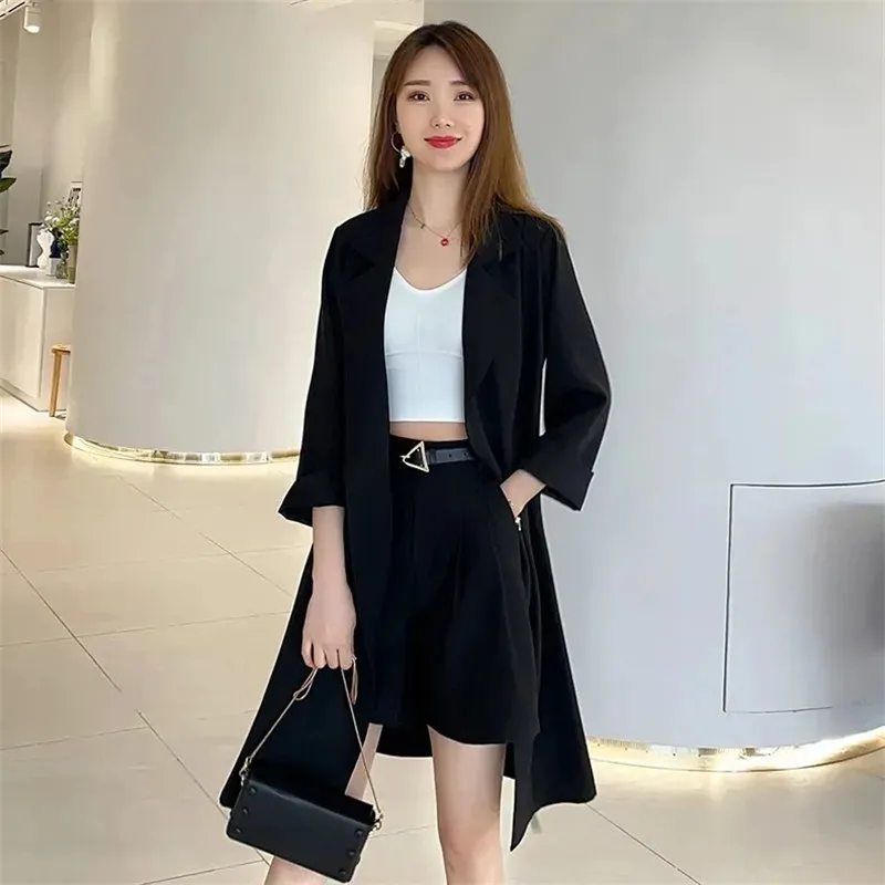 2024 New Thin Windbreaker Women Sunscreen Clothing Mid Length Spring Summer Sunscreen Air Conditioning Shirt Cardigan Coat