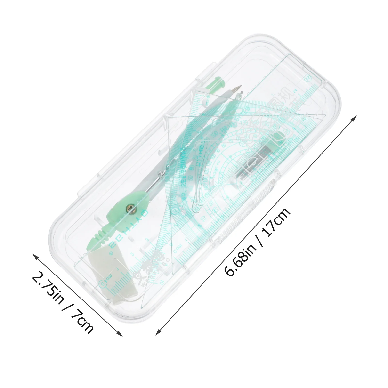 

1Set Metal Compass Ruler Drawing Tool Set Engineering Geometry Tools Portable Professional Drawing Ruler Kit for Architects