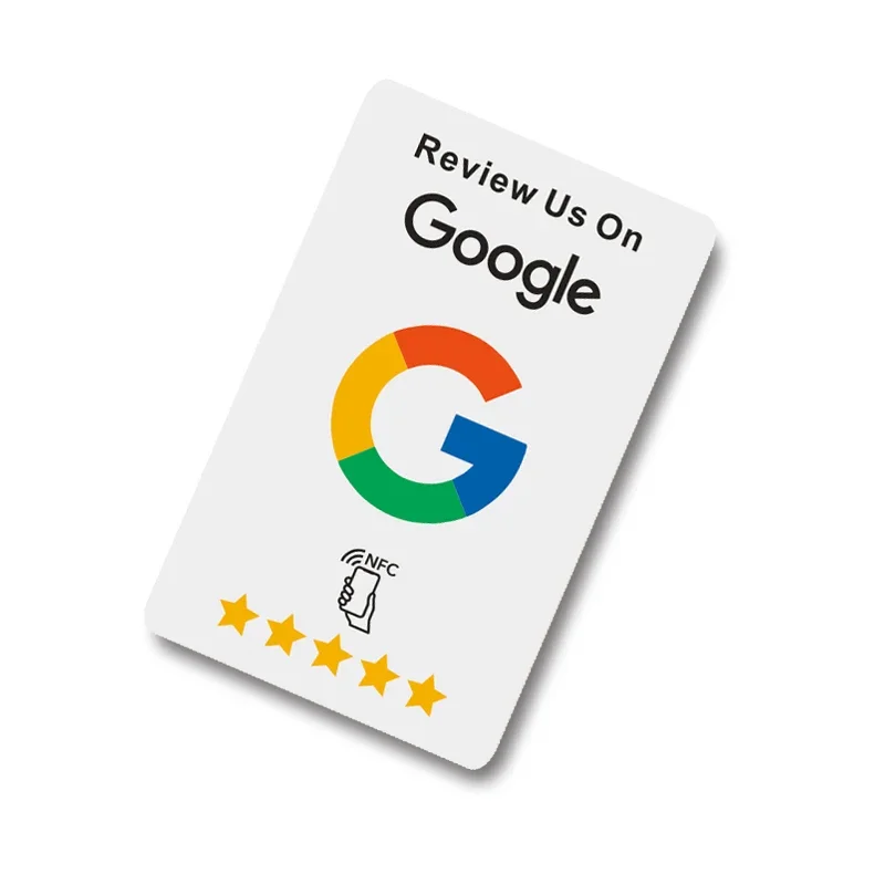 Durable PVC Google Reviews NFC Cards to Boost Customer Feedback