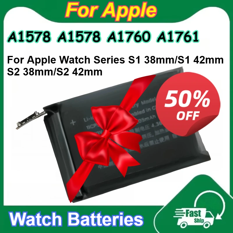 

For Apple Watch Series S1 38mm/S1 42mm S2 38mm/S2 42mm A1578 A1578 A1760 A1761 Replace Watch Batteries