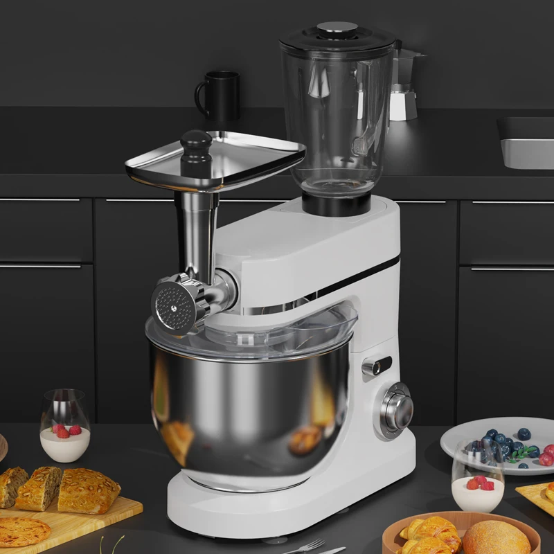 6L 3 en 1 Electrodomésticos de cocina Panadería Amasadoras Procesadores de alimentos Soporte Masa Batedeira Mezclador de alimentos Pastel