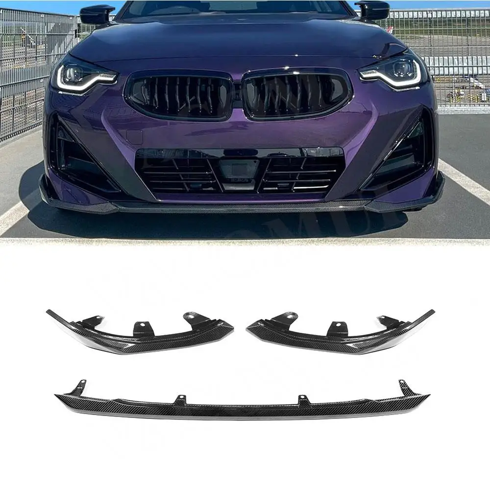 

VACOMUL ABS Front Bumper Lip Spoiler Chin for BMW 2 Series G42 M235i M240i Coupe 2 Door M-Tech 2021+ 3Pcs/set Car Accessories