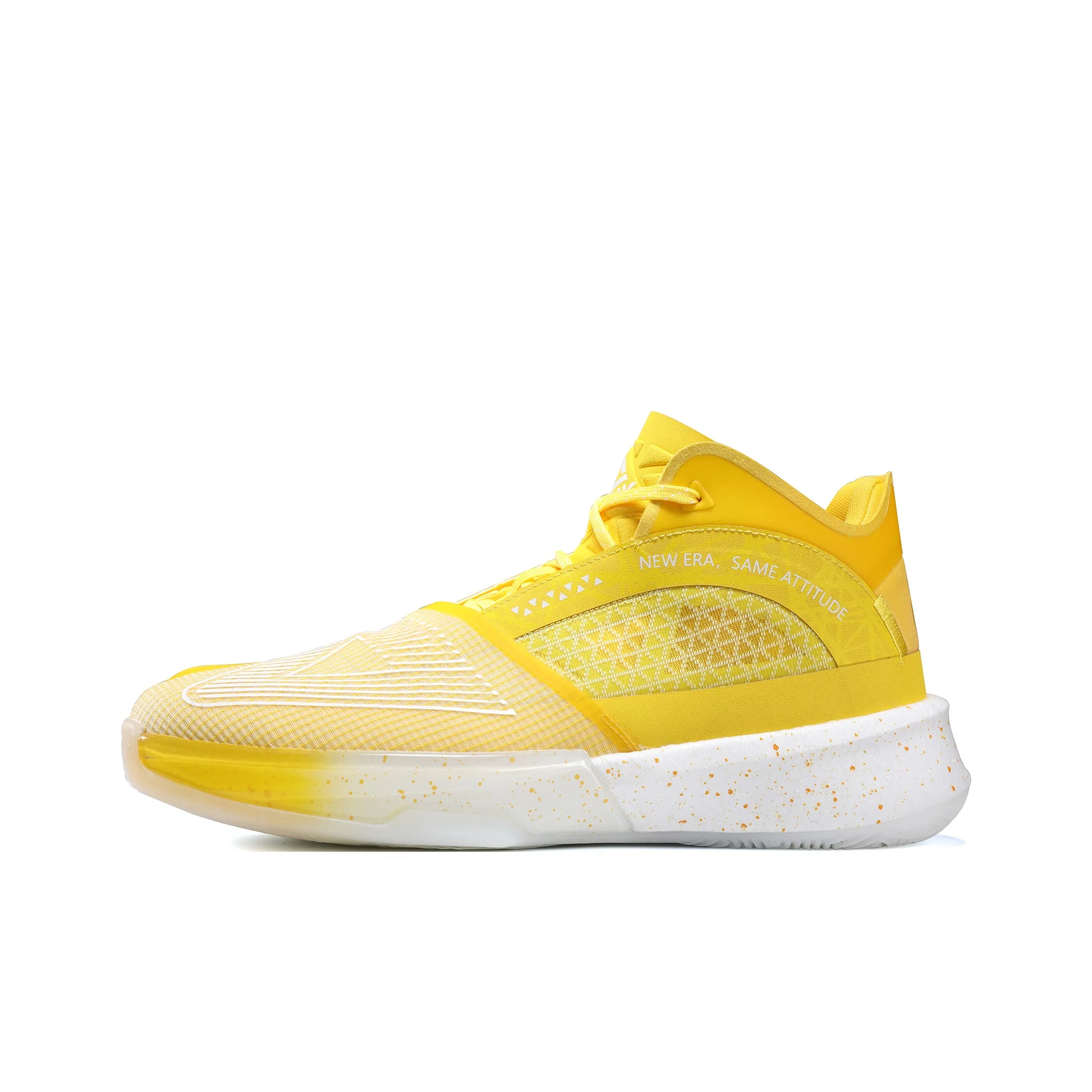 PEAK Surfing The Big Triangle 1.0 Basketball Shoes Men's Mid Top Mustard Yellow E11737A