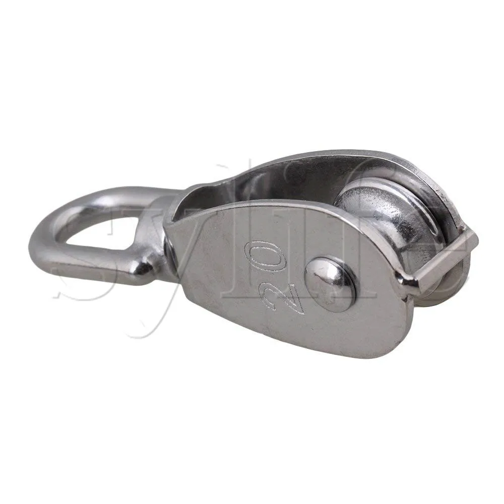 M20 Rvs 304 Single Wheel Swivel Rukken Katrol Blok 20Mm