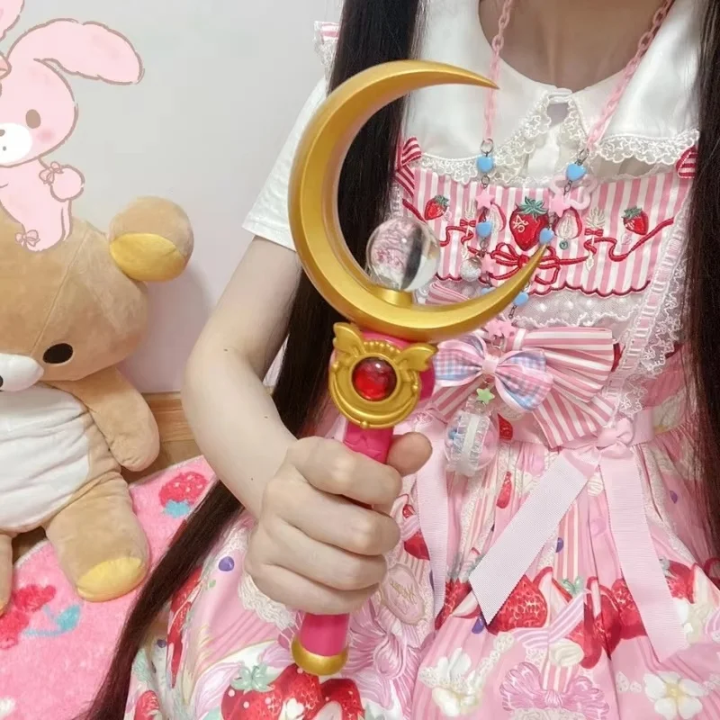 Anime Cosplay Sailor Moon Usagi Tsukino Moon Stick Crystal Props Costume Halloween Party Comic Adult Women Birthday Toy Gifts view 5