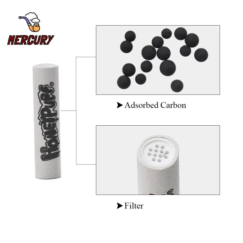 MERCURY 150pcs Cigarette Activated Carbon Filter Tip 6mm 7mm Dry Burning Healthy Tobacco Holder for Smoking Pipe Accessories