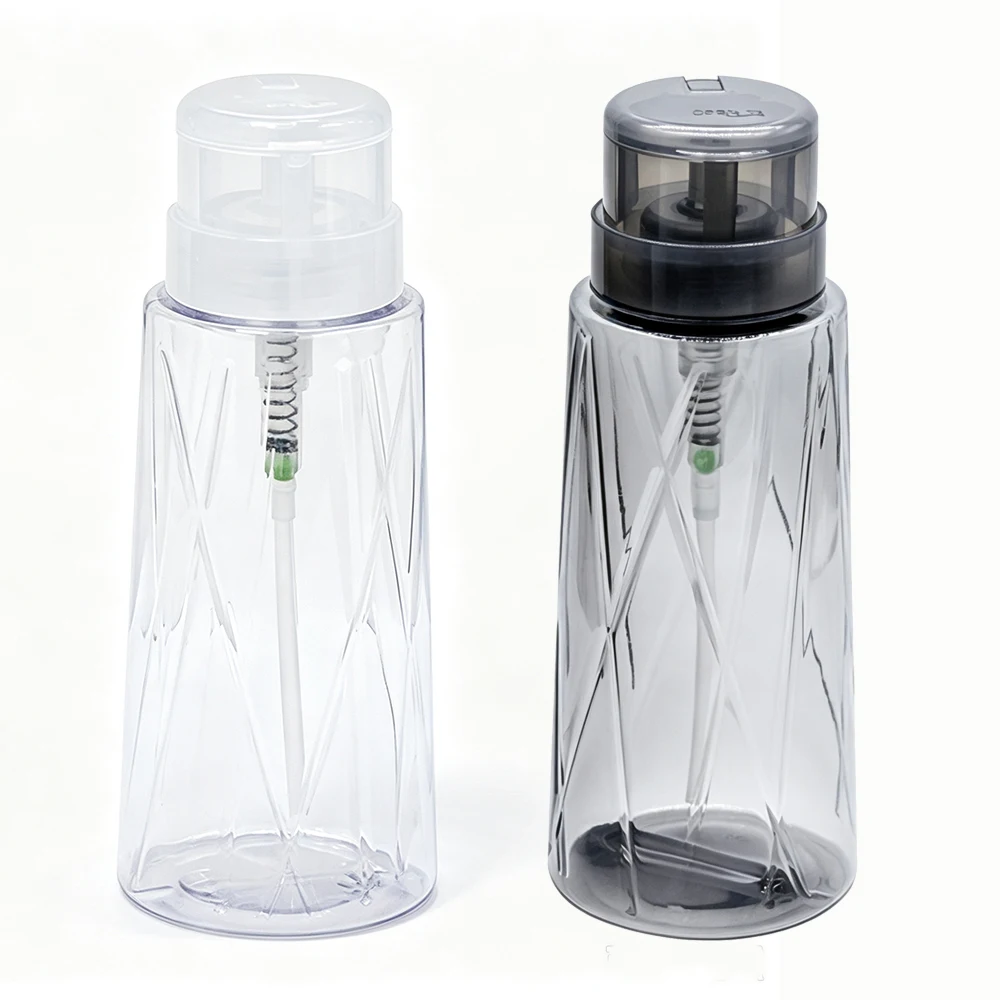 1PC 300ml Push-Down Lockable Pump Bottle For Nail Polish Remover Makeup Remover  Alcohol Toner Dispenser Container Manicure Pump