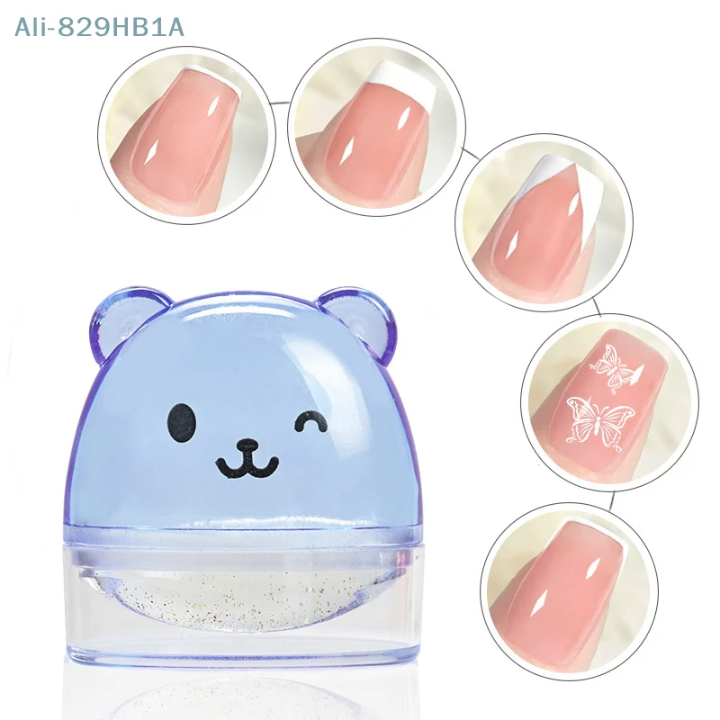 New Nail Silicone Seal Cute Bear Transfer Printing Tool Set Multi-functional French Nail Making Seal